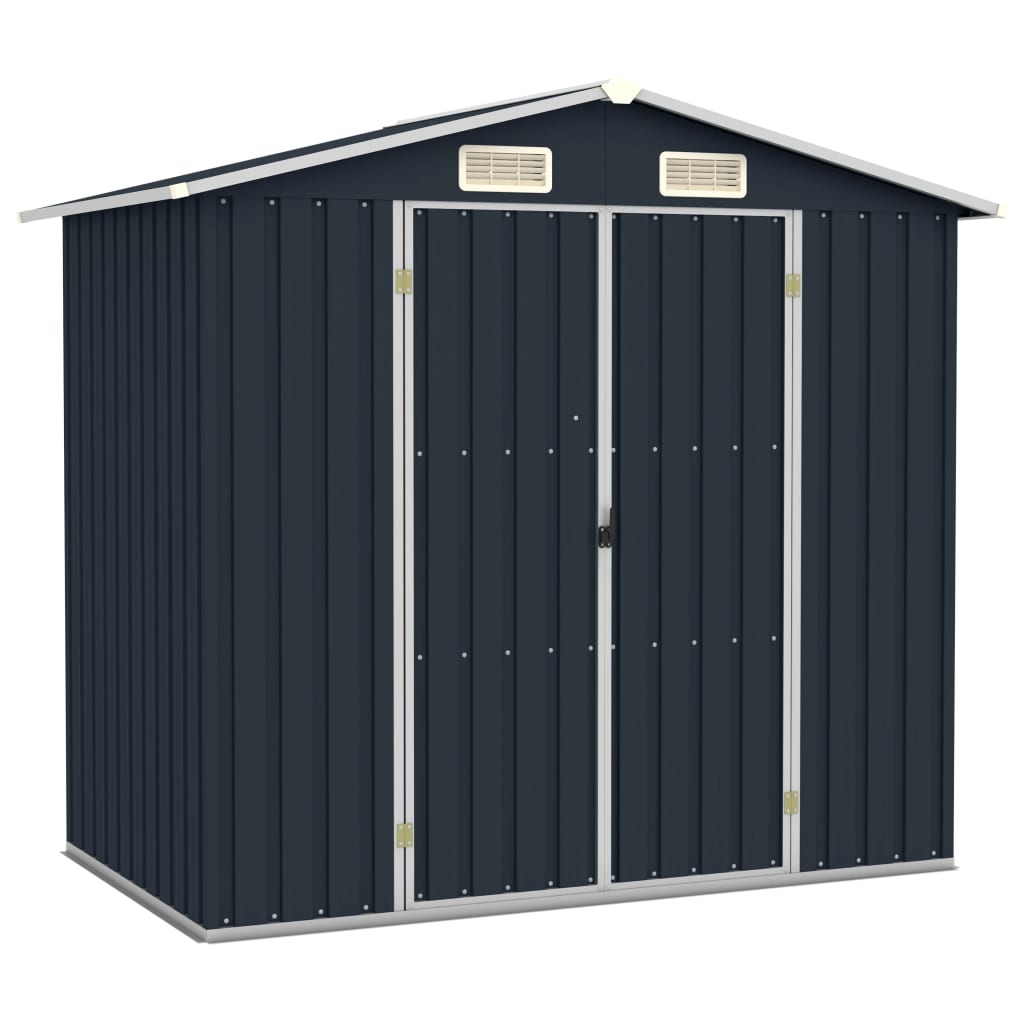 Vidaxl Garden Shed 205x129x183 cm verzinkter Stahl -Anthrazit