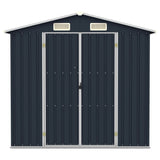 Vidaxl Garden Shed 205x129x183 cm galvanizovaný ocelový antracit