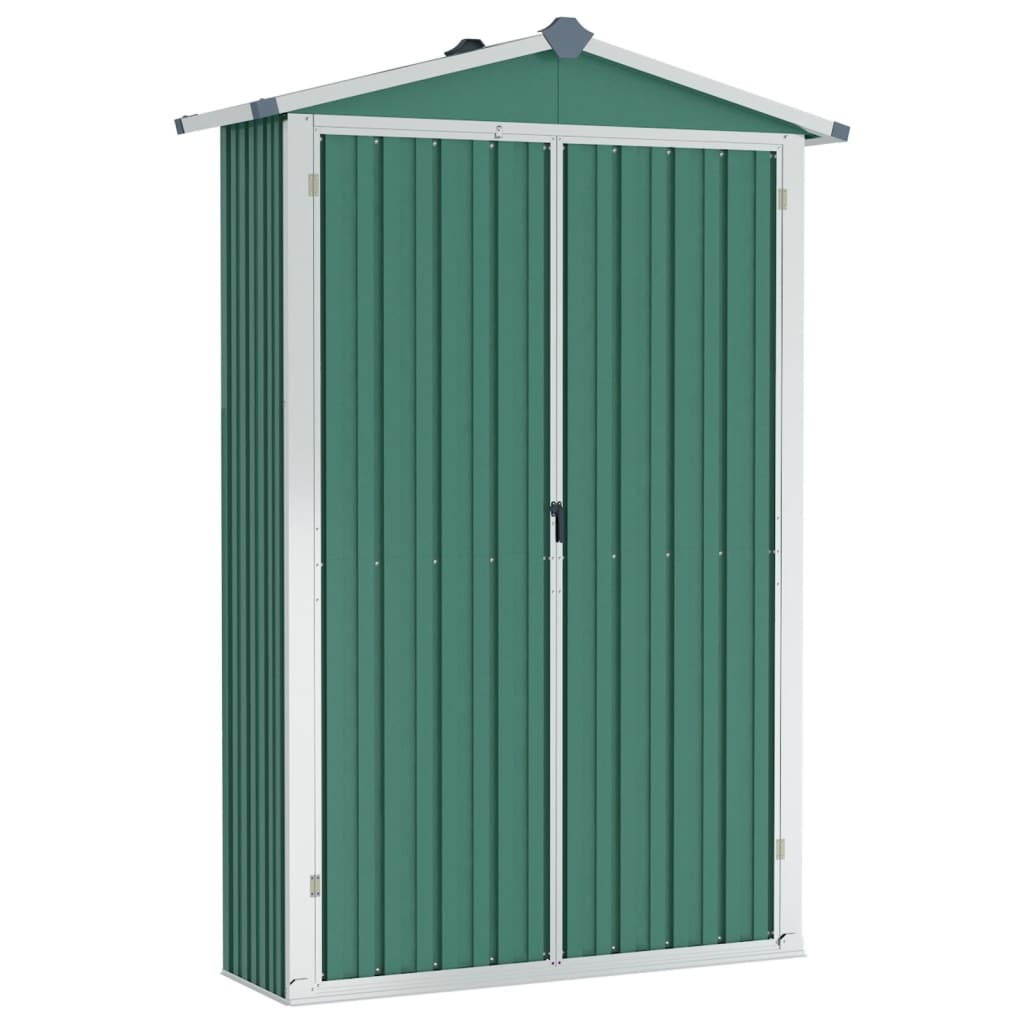 Vidaxl jardin hangar 116x45x175 cm en acier galvanisé vert