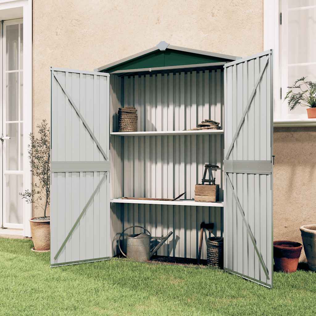 Vidaxl tuinschuur 116x45x175 cm gegalvaniseerd staal groen