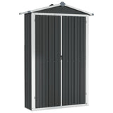 Vidaxl Garden Shed 116x45x175 cm de acero galvanizado gris