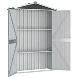 Vidaxl garden shed 116x45x175 cm galvanized steel gray