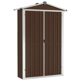 Vidaxl Garden Shed 116x45x175 cm pocinkano jekleno rjavo