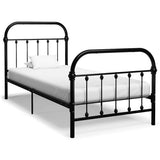 Vidaxl bedframe metaal zwart 90x200 cm