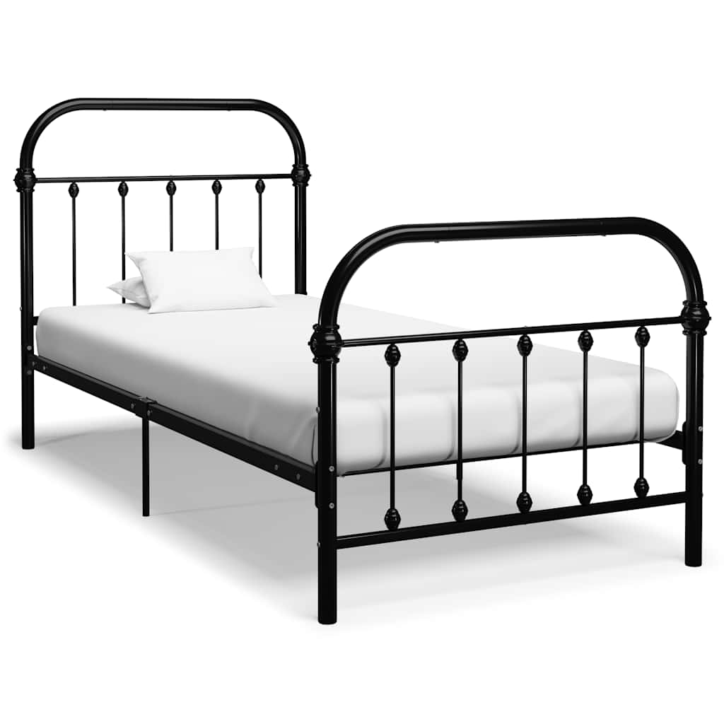 Vidaxl bedframe metaal zwart 100x200 cm