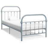 Vidaxl bedframe metaal grijs 90x200 cm