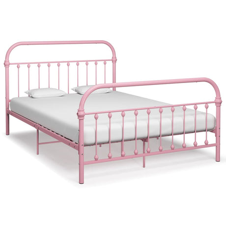 Vidaxl bedframe metaal roze 140x200 cm