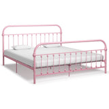 Vidaxl bedframe metaal roze 180x200 cm