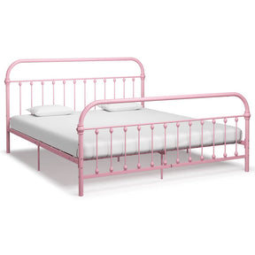 Vidaxl bedframe metaal roze 180x200 cm