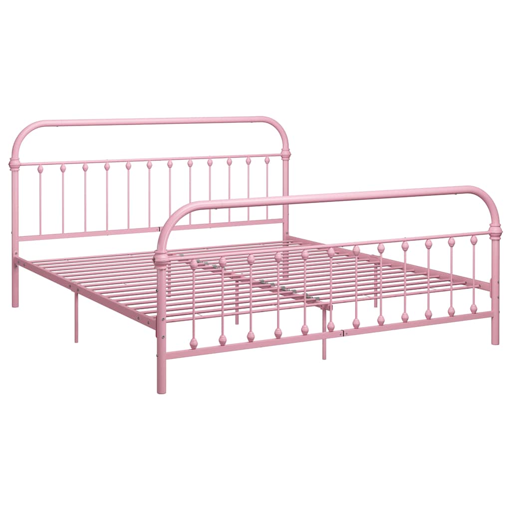 Vidaxl bedframe metaal roze 180x200 cm
