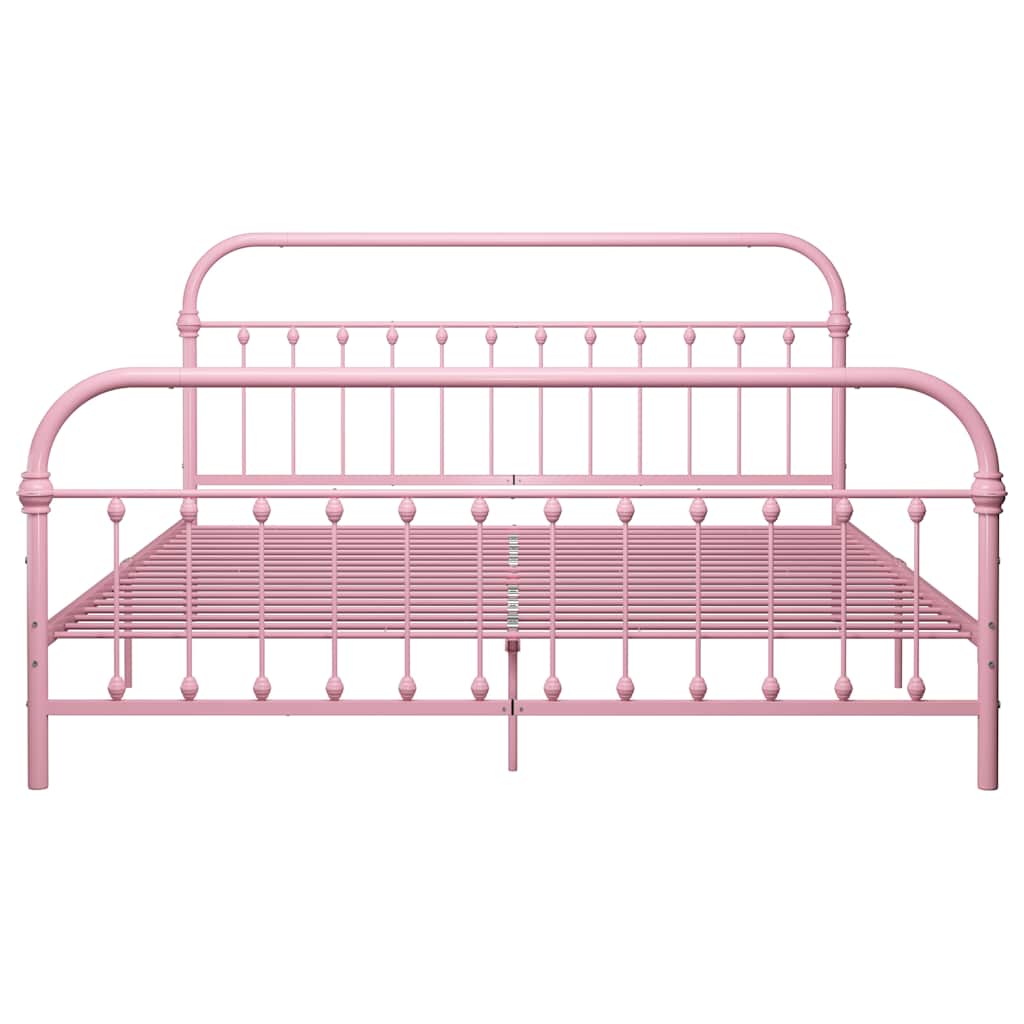 Vidaxl bedframe metaal roze 180x200 cm