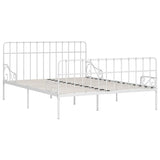 Vidaxl bedframe met lattenbodem metaal wit 200x200 cm