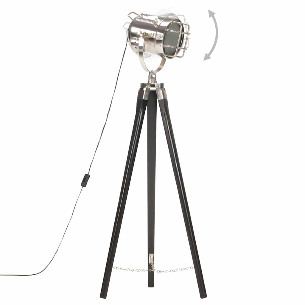 Vidaxl vloerlamp driepoot 97 cm massief mangohout zwart