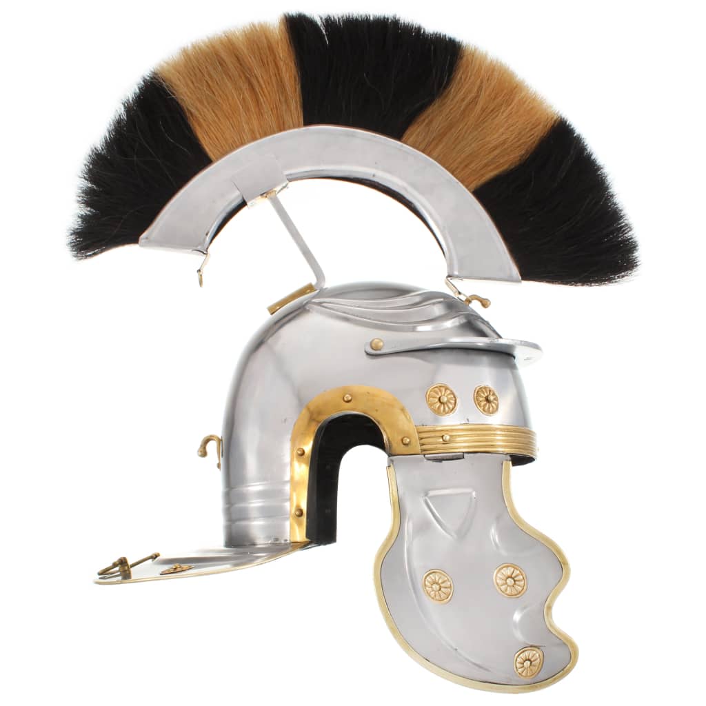 Vidaxl Soldatenhelm Roman Replica Larp Steel Silver Colored