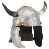 Vidaxl Viking helmet Fantasy Larp Steel Silver colored