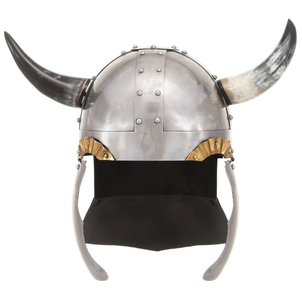 Vidaxl Viking Helm Fantasy Larp Steel Silberfarbe