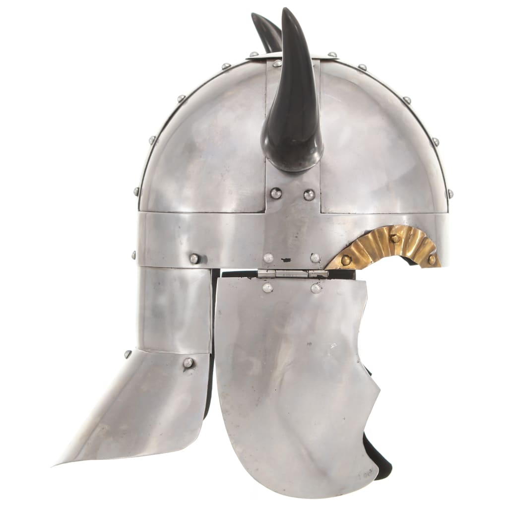 Vidaxl Viking Hjälmfantasi Larp Steel Silver Colored