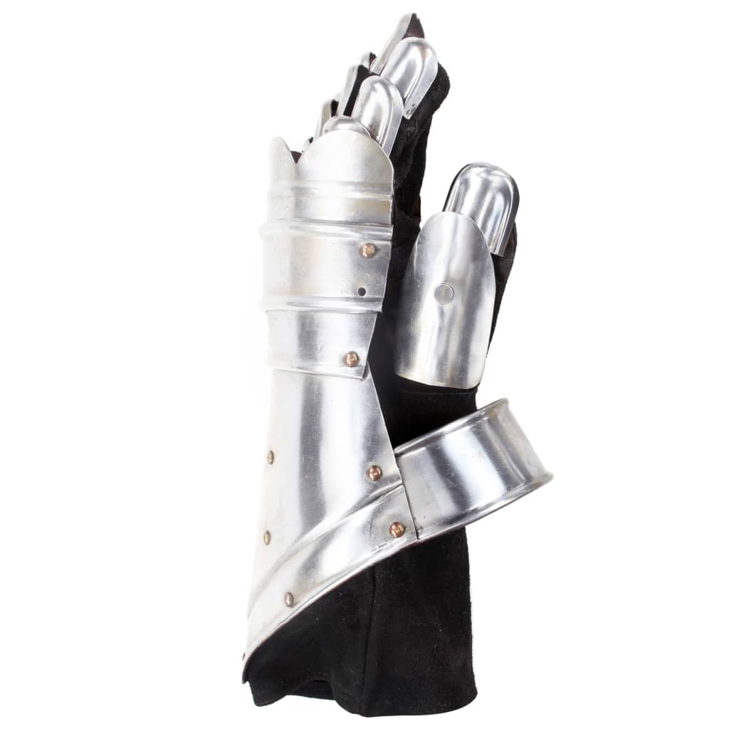 Vidaxl Knight's Gants Replica Larp Larp Steel Colored