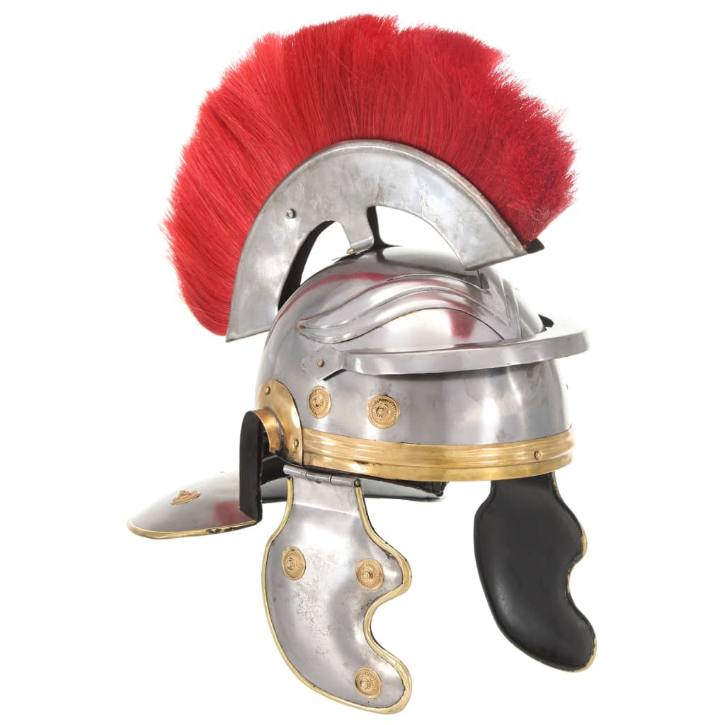 Vidaxl Soldiershelm réplica romana de acero de color plateado