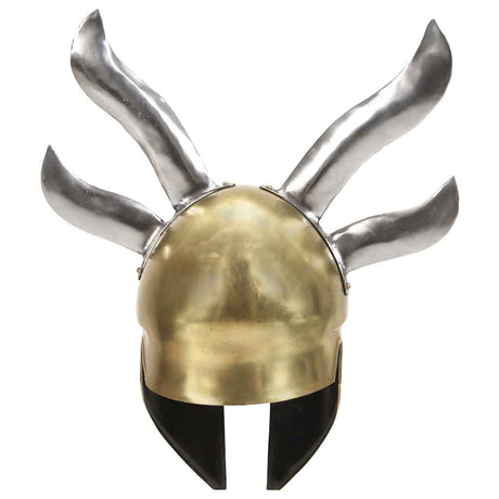 Vidaxl soldatenhelm grieks replica larp staal messingkleurig