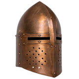 Vidaxl Ridderhelm Réplique médiévale Larp Staal Copper -Colored