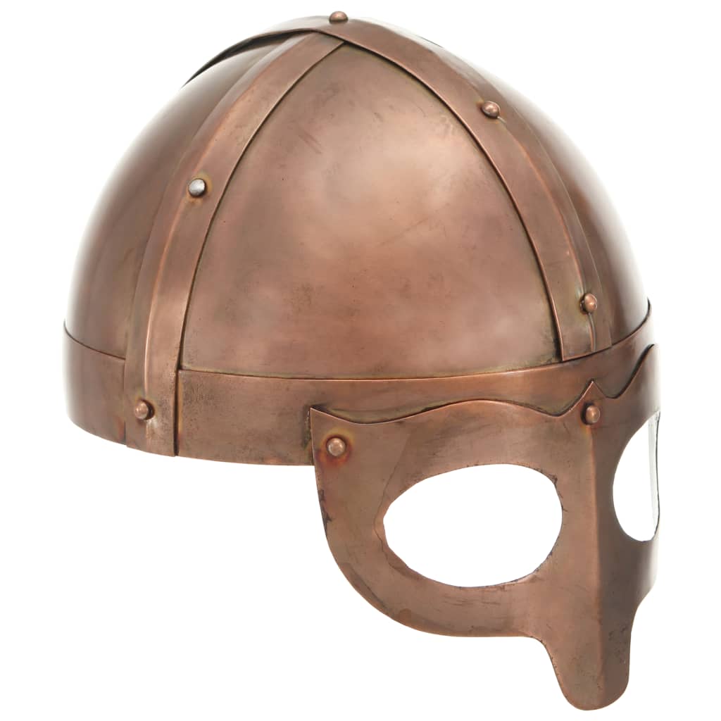 Vidaxl Viking Helmet Replica Larp Steel Copper Colored