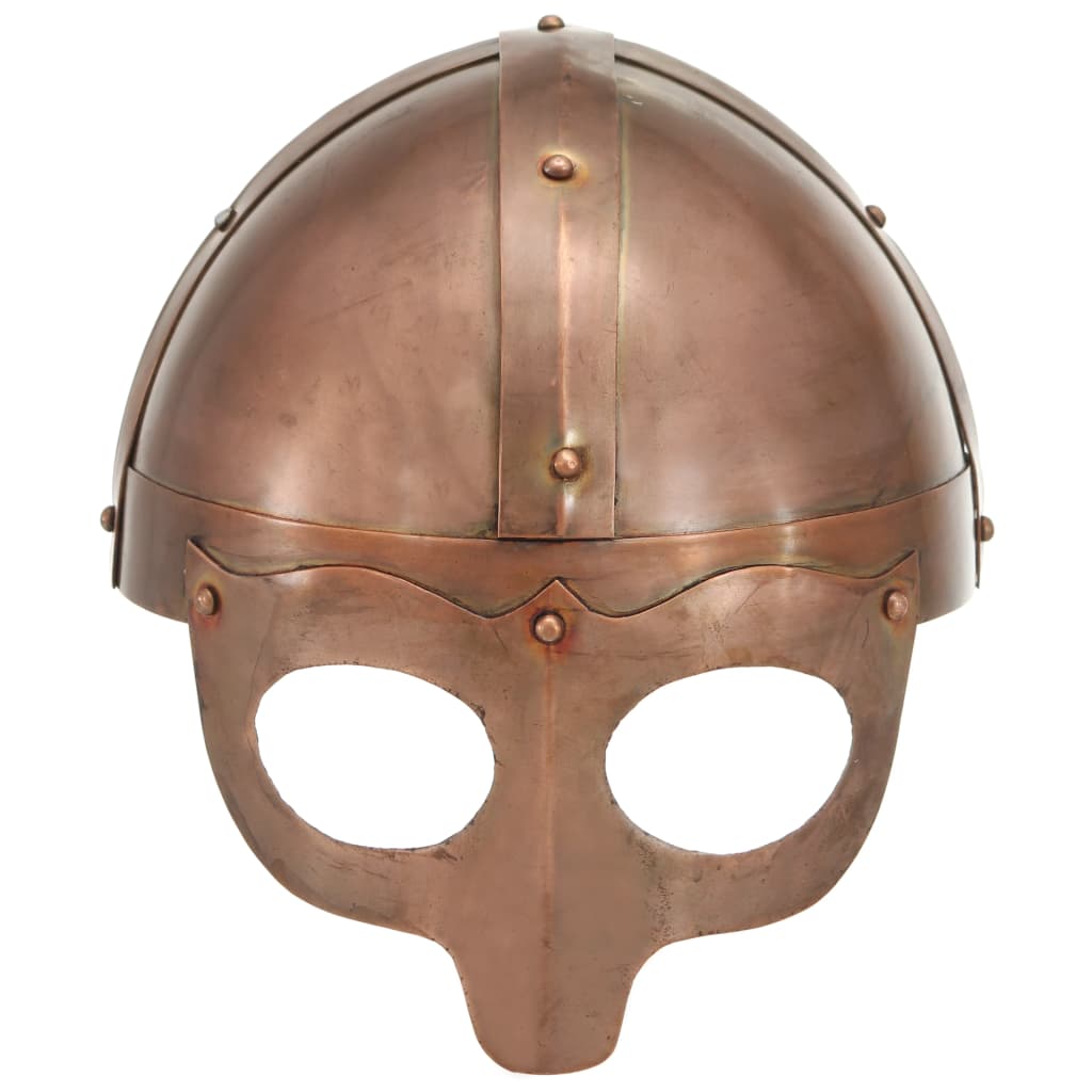 Vidaxl Viking Helmet Replica Larp Steel Copper Colored