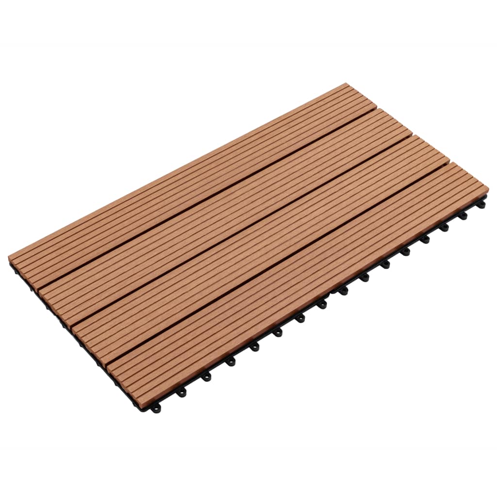 Carreaux vidaxl 6 pcs 1 m² 60x30 cm HKC Brown