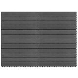 Vidaxl tegels 6 st 1m² 60x30 cm hkc grijs