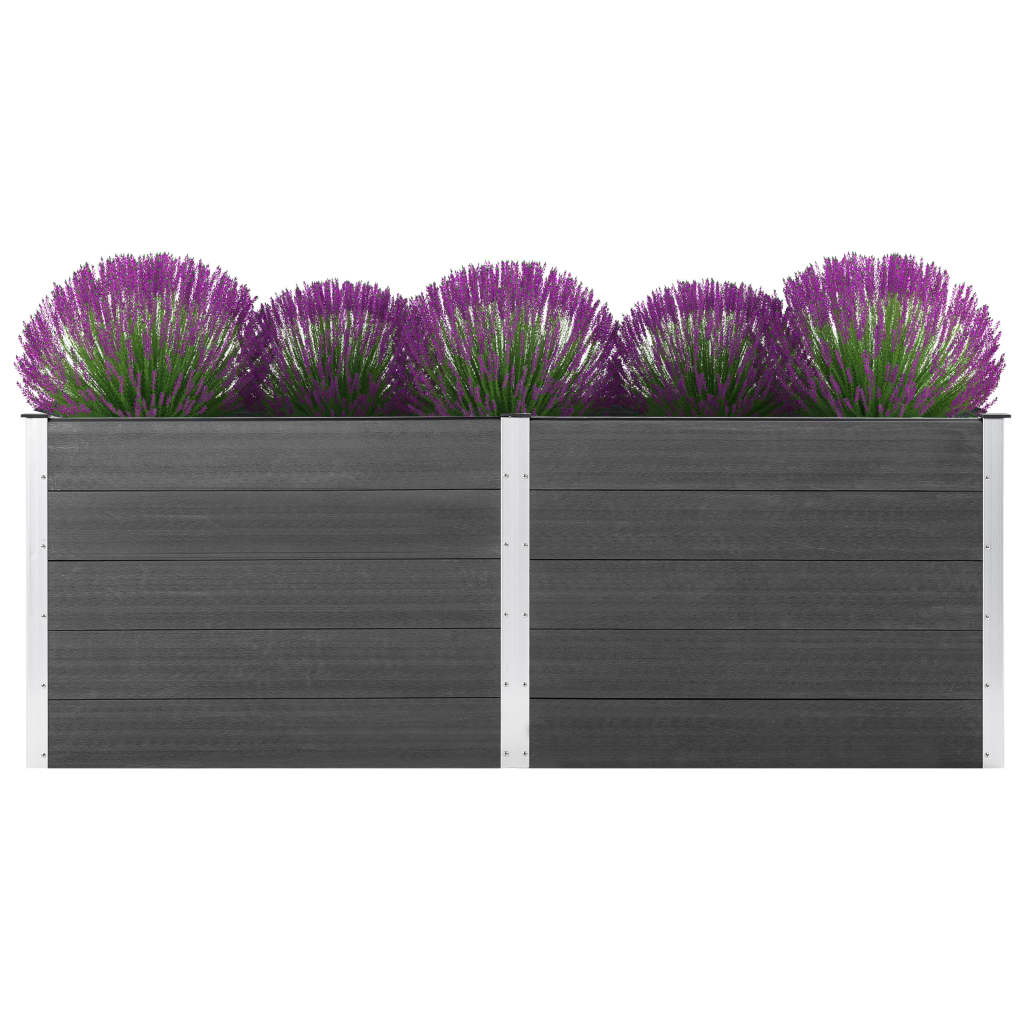 VidaXL Plantenbak verhoogd 250x50x91 cm HKC grijs