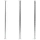 Vidaxl Fence Posts 3 st 185 cm Aluminium