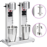 Vidaxl milkshake mixer with double cups of stainless steel 2 l