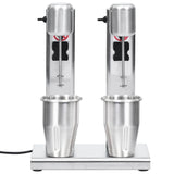 Vidaxl milkshake mixer met dubbele bekers roestvrij staal 2 l