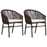 Vidaxl tuinstoelen 2 st pe-rattan bruin