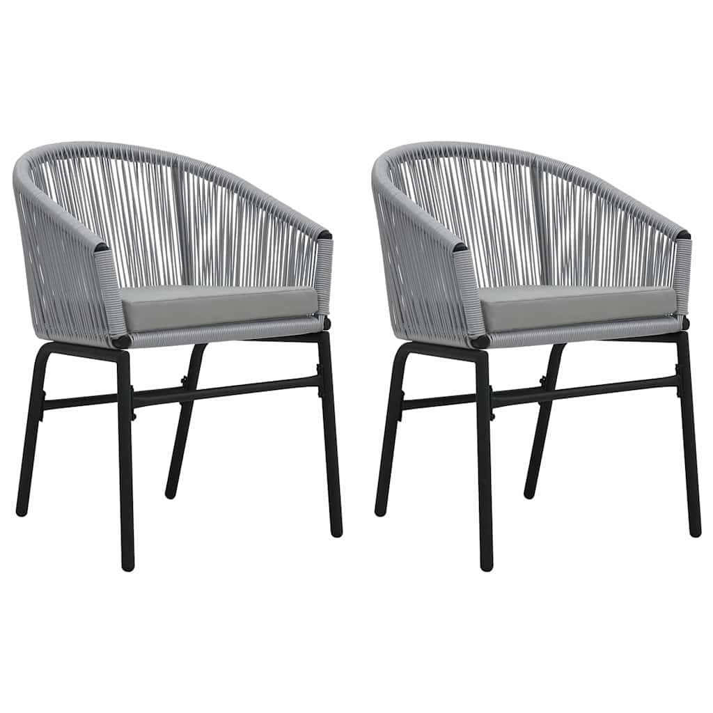 Vidaxl tuinstoelen 2 st pe-rattan antracietkleurig