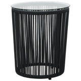 Vidaxl 3-delige bistroset met kussens pe-rattan zwart