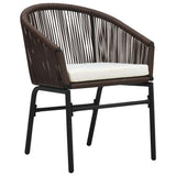 Vidaxl 3-delige bistroset met kussens pe-rattan bruin