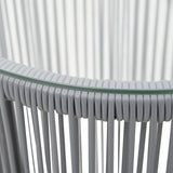Vidaxl 3-delige bistroset met kussens pe-rattan grijs