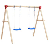 Vidaxl Swings Set con 2 asientos de 38x16 cm de polietileno azul