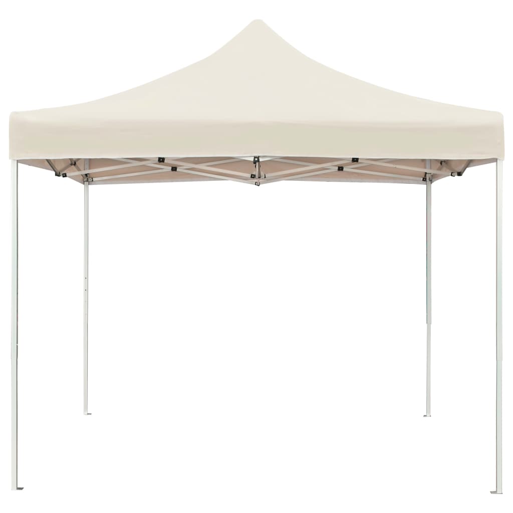 Vidaxl PartyTent professionalmente pieghevole 2x2 m Crema di alluminio