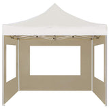 Vidaxl partytent inklapbaar met wanden 2x2 m aluminium crème