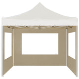 Vidaxl PartyTent plegable con paredes de 2x2 m de crema de aluminio