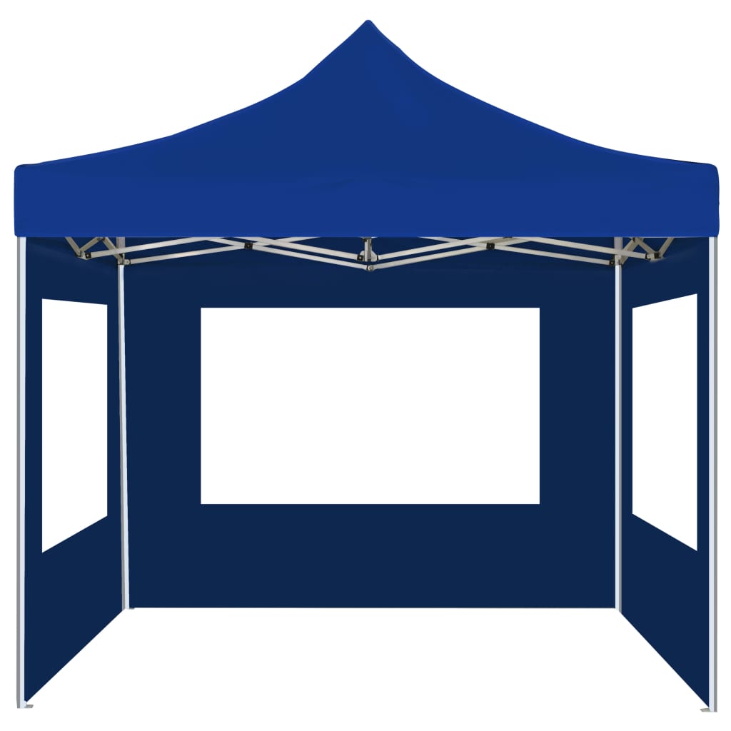 Vidaxl PartyTent plegable con paredes de 2x2 m de aluminio azul