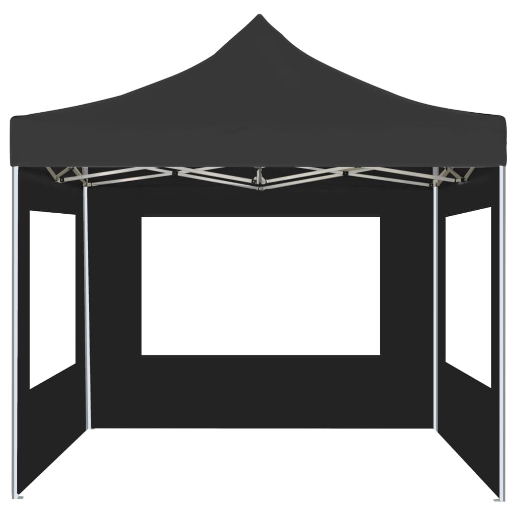 Vidaxl Partytent zložljivo s stenami 2x2 m aluminijev antracit