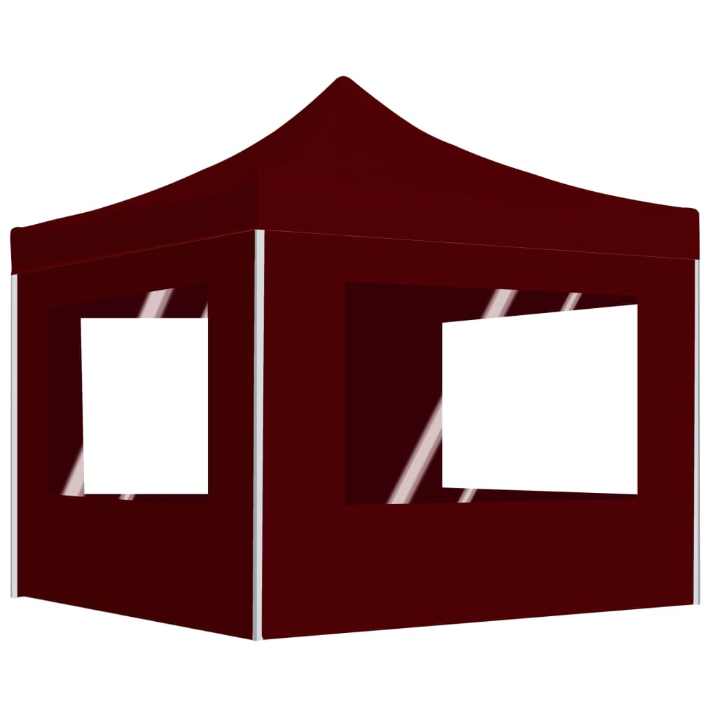 Vidaxl PartyTent ze ścianami 2x2 M Aluminium Burgundii Red