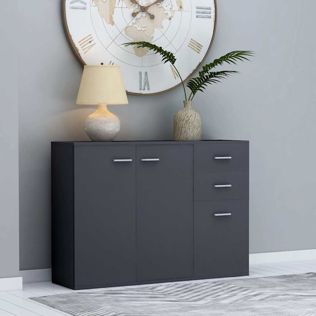 Vidaxl dressoir 105x30x75 cm bewerkt hout grijs