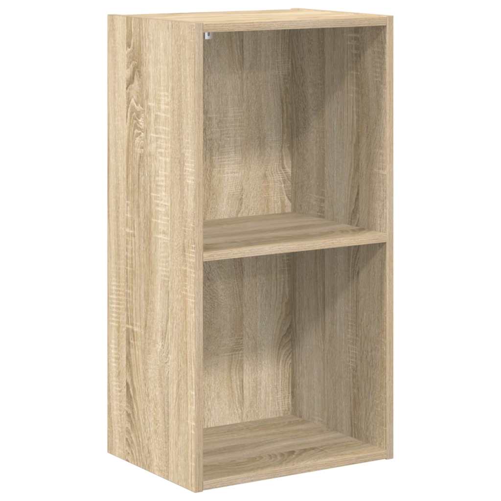 Vidaxl boekenkast met 2 schappen 40x30x76,5 cm bewerkt hout sonoma eik