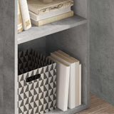 Vidaxl boekenkast met 2 schappen 40x30x76,5 cm bewerkt hout betongrijs