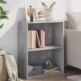 Vidaxl boekenkast met 2 schappen 60x30x76,5 cm bewerkt hout betongrijs