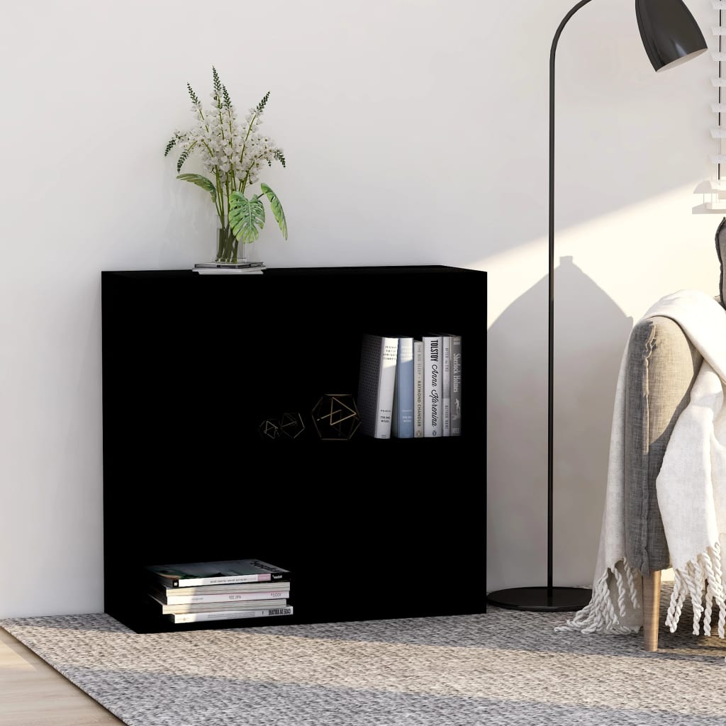 Vidaxl boekenkast 80x30x76,5 cm bewerkt hout zwart